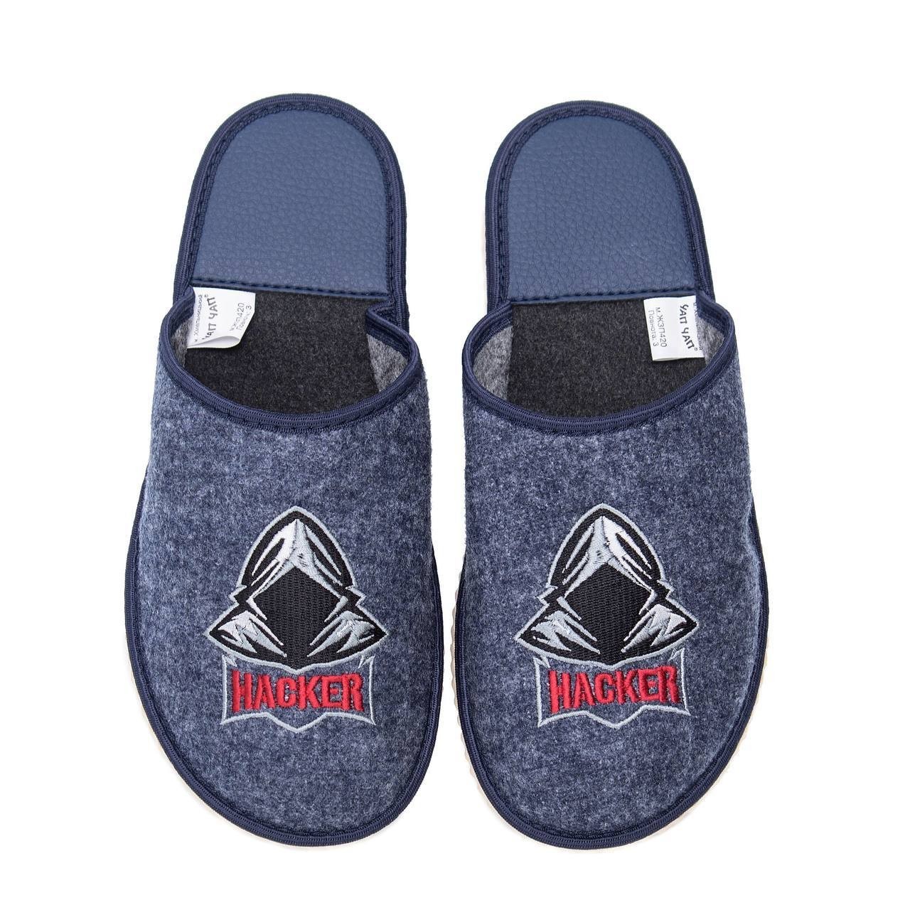 

Подростковые тапочки Sweet slippers 37р джинс с тёмно-серым Hacker закрытые