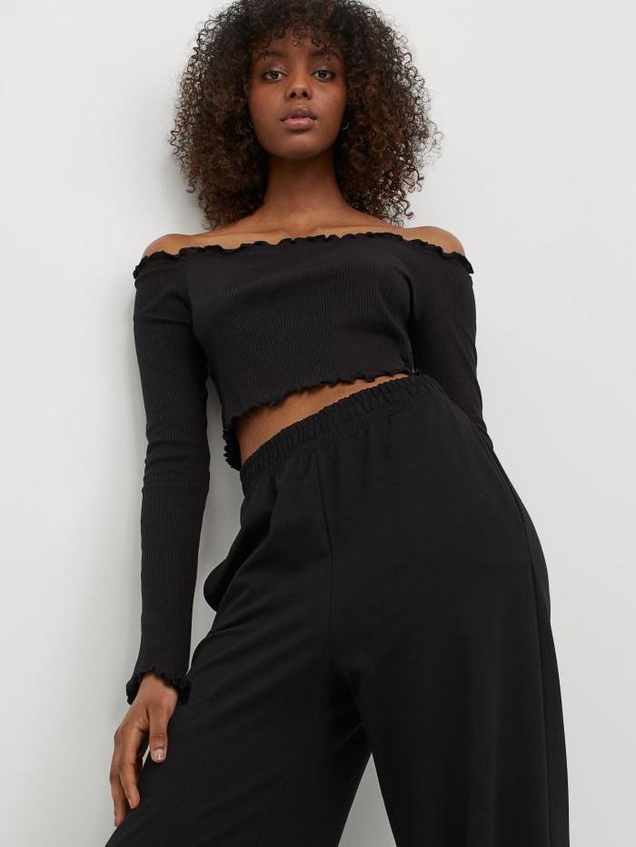 

Топ H&M 060659832_black L Черный