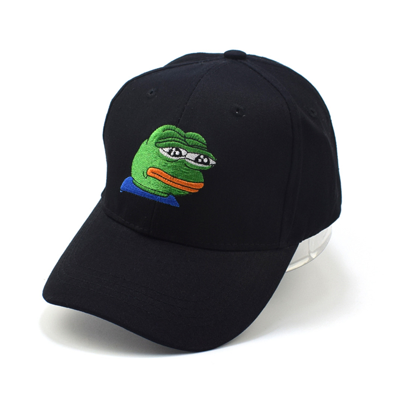 

Кепка Бейсболка Мужская Женская City-A с Грустной Жабой Лягушкой Пепе Pepe the Frog Черная