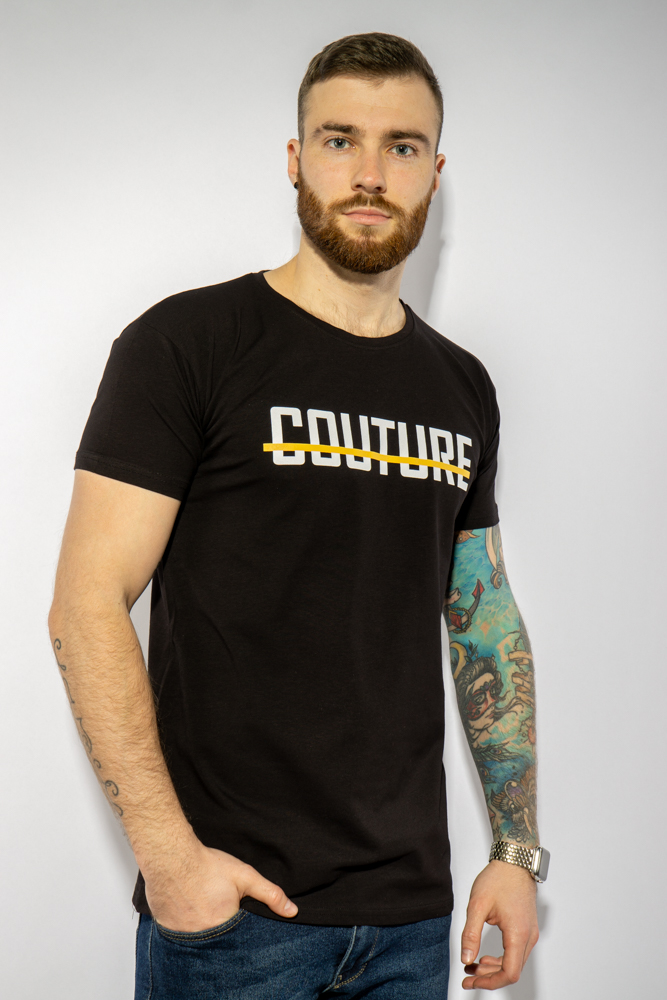 

Футболка с принтом на груди Time of Style 85F262  Черный, Футболка с принтом на груди Time of Style 85F262 M Черный