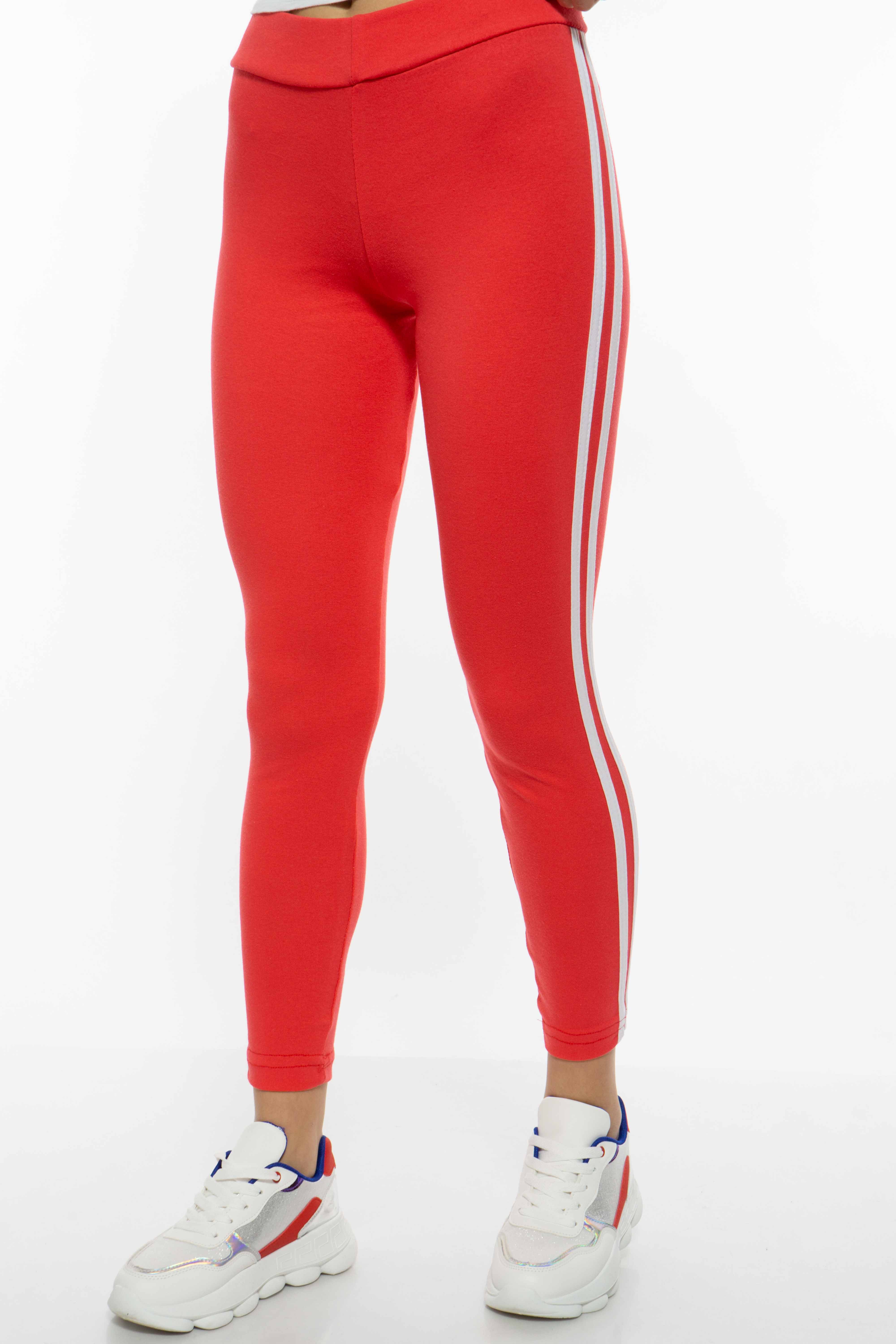 

Лосины женские спортивные с лампасами Time of Style 611F001 L Кораллово-белый