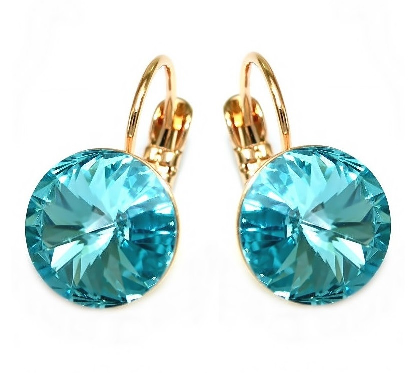 

Серьги Xuping с кристаллами Swarovski Медицинское золото Позолота 18К 1,9 см. хсс-182