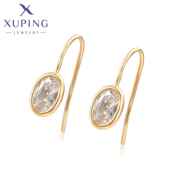 

Серьги Xuping с белыми фианитами позолота 18К 8164000
