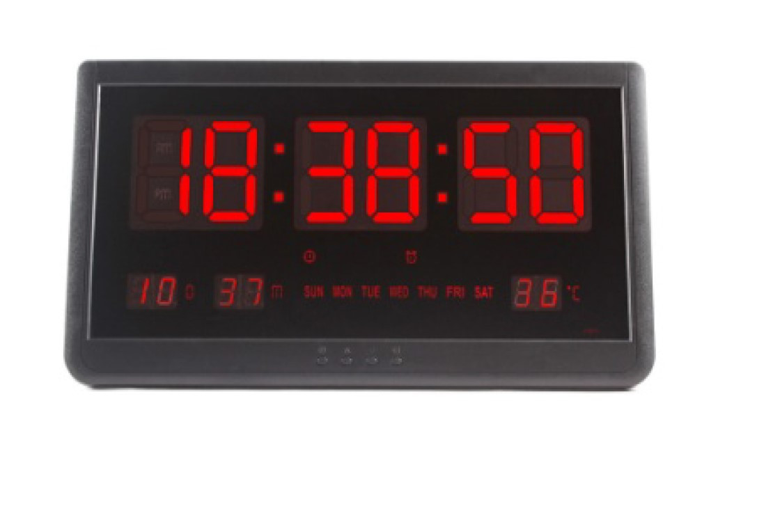 

Настенные электронные часы Elite EL-4825 RED LED с календарем и термометром