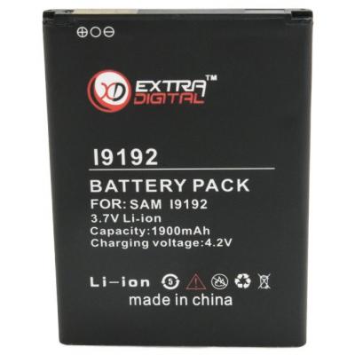 

Аккумуляторная батарея для телефона Extradigital Samsung Galaxy S4 Mini Duos GT-i9192 (1900 mAh) . 44824