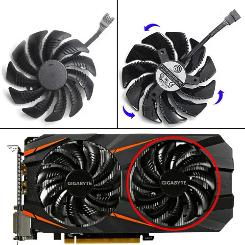

Вентилятор 88мм F&D 12В 4пин PLD09210S12HH-B Gigabyte GTX 1050 1060 RX570. 43059