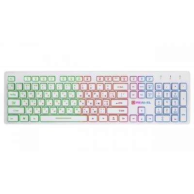 

Клавиатура REAL-EL 7070 Comfort Backlit, white. 42589