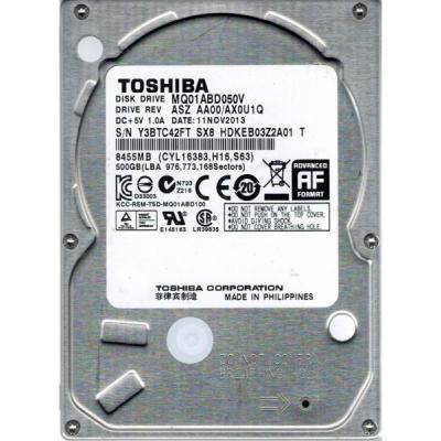 

Жесткий диск для ноутбука Toshiba 2.5" 500GB (# MQ01ABD050V #). 42472