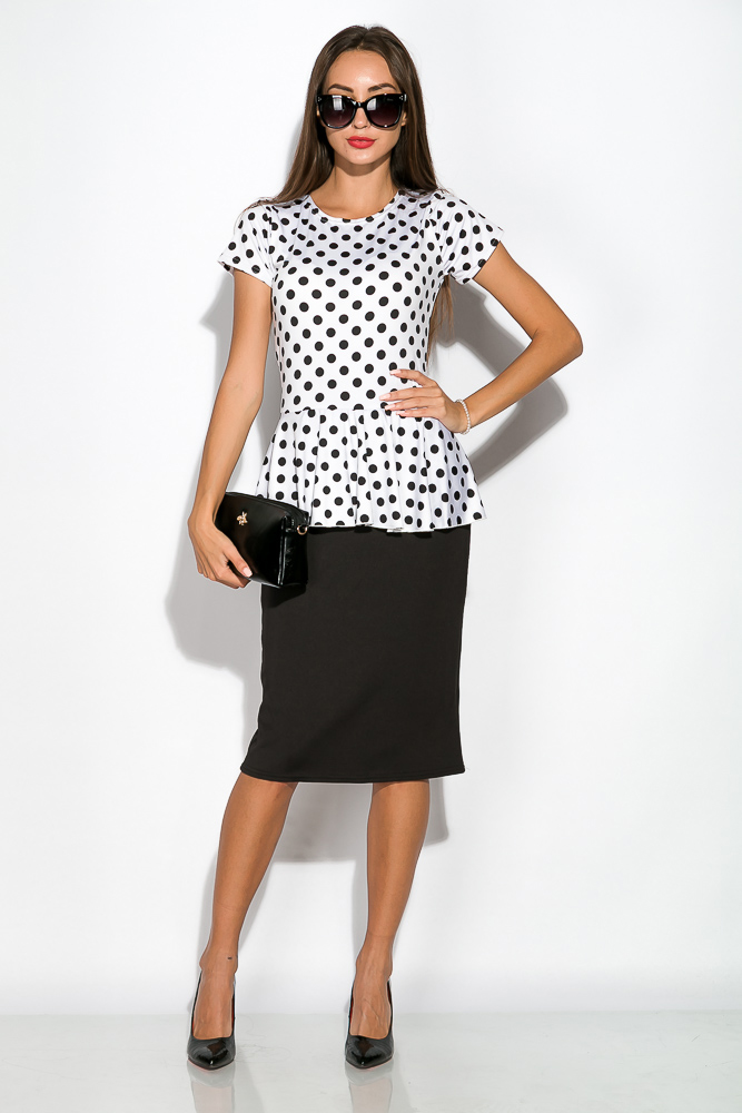 

Платье женское Time of Style 110P661-6 S/M Бело-черный
