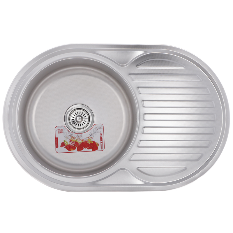 

Мойка кухонная ZERIX Z7750-08-180D (decor) (ZX1597)