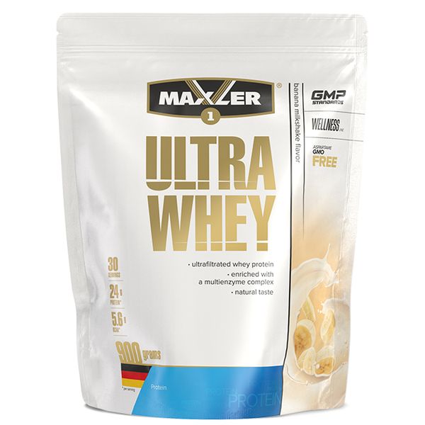 

Сывороточный протеин концентрат Maxler Ultra Whey 900 грамм Банановый милкшейк