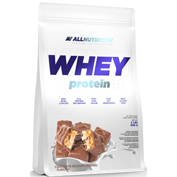 

Сывороточный протеин концентрат AllNutrition Whey Protein 900 грамм Шоколад Нуга Карамель