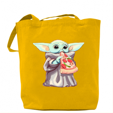 

Сумка Baby Yoda eats pizza Желтый