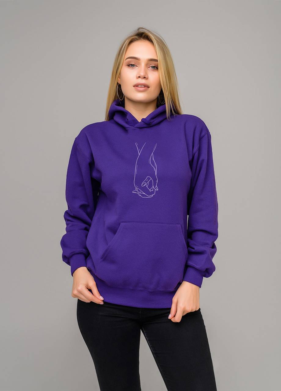 

Толстовка фиолетовая LOYS two hands, Толстовка фиолетовая LOYS two hands S