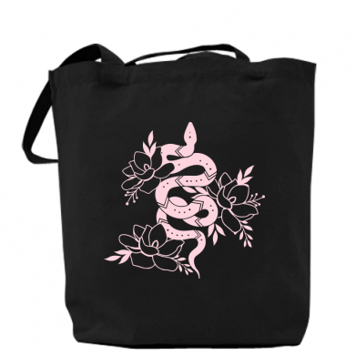

Сумка Snake with flowers Черный