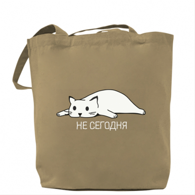 

Сумка Кот и надпись Не сегодня Капучино
