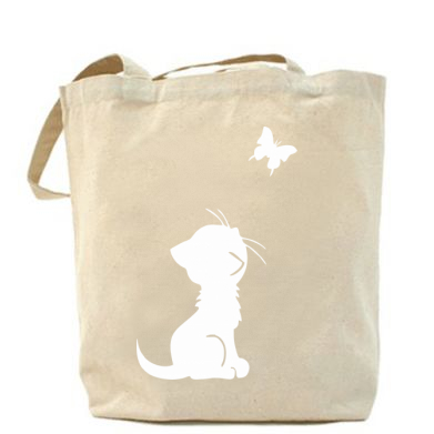 

Сумка котик и бабочка Беж