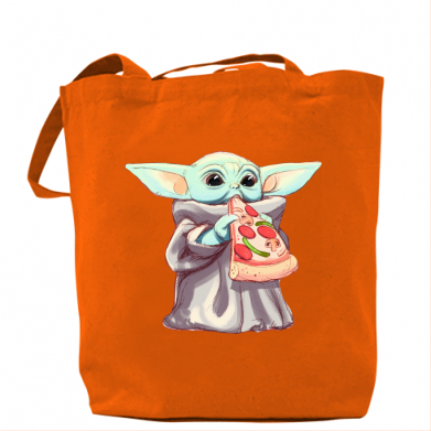 

Сумка Baby Yoda eats pizza Оранжевый