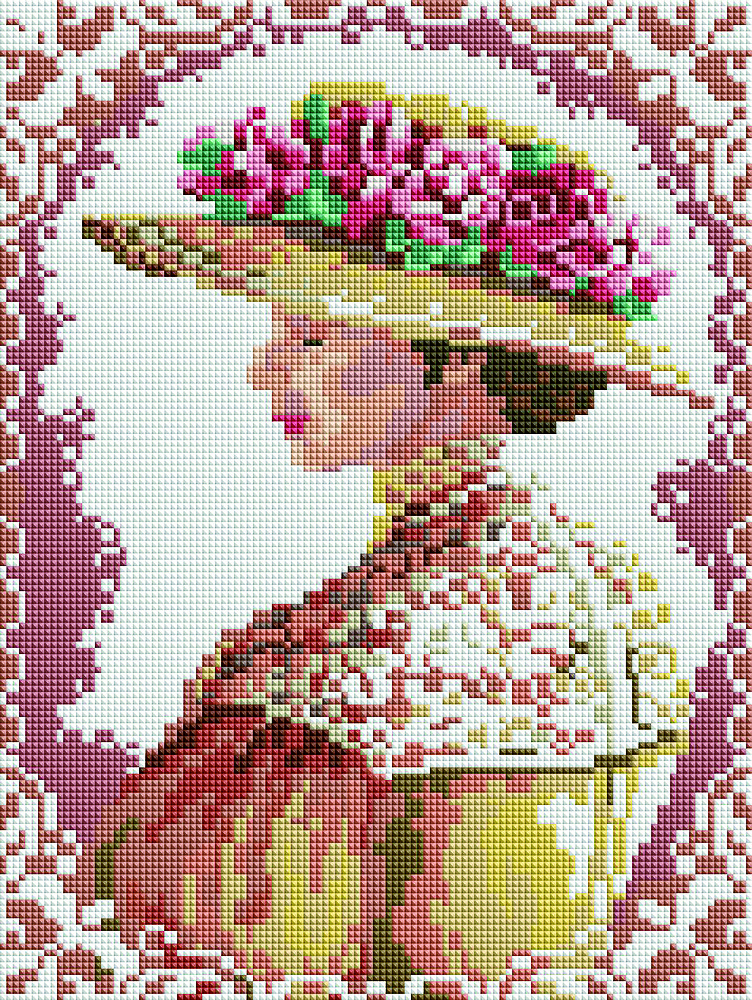 

Алмазная картина мозаика 40*50 Аристократическая дама