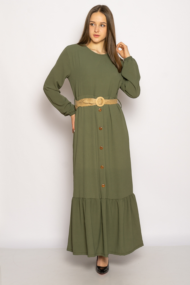 

Легкое однотонное платье Time of Style 640F001-1  Хаки, Легкое однотонное платье Time of Style 640F001-1 L Хаки