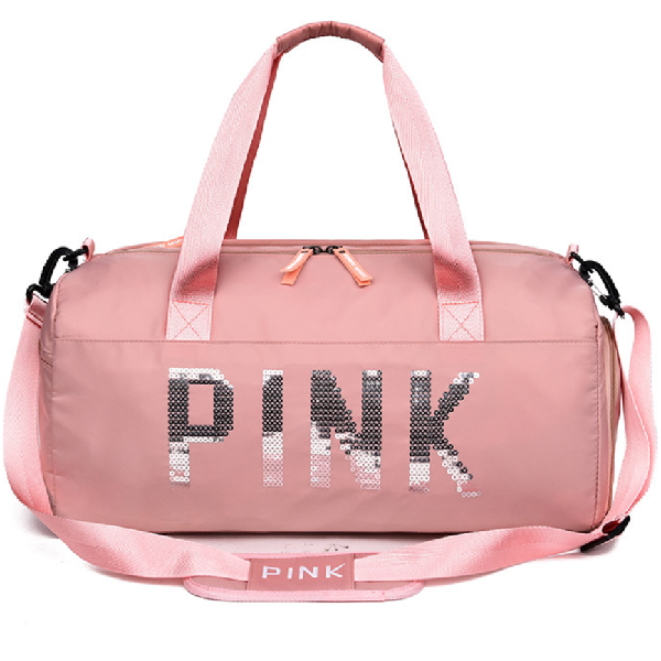 

Сумка женская PINK вместительная спортивная сумка розовая (3398)