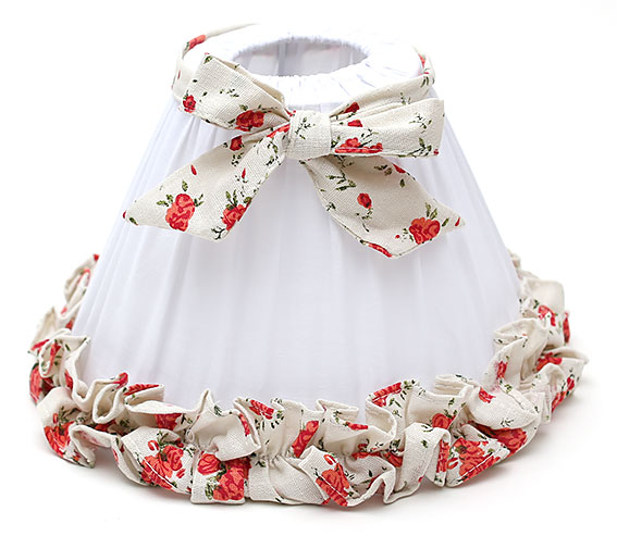 

Абажур тканевый Bon 493-L19, 22x14см белый с мелкими цветами (AND003059)