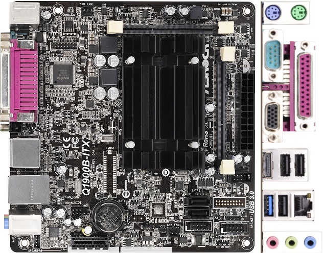 

Материнская плата ASRock Q1900B-ITX CPU Celeron Quad-Core (2.0GHz) 2xDDR3 SO VGA-HDMI LPT/COM mITX (JN63Q1900B-ITX)