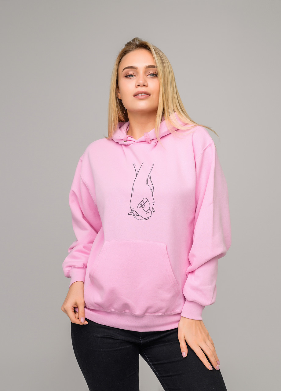 

Толстовка розовая LOYS two hands, Толстовка розовая LOYS two hands S