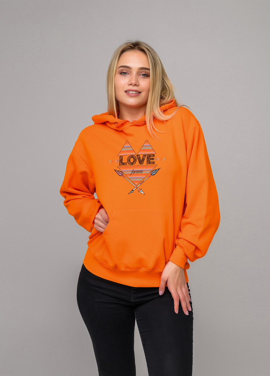 Толстовка оранжевая LOYS Love forever XL