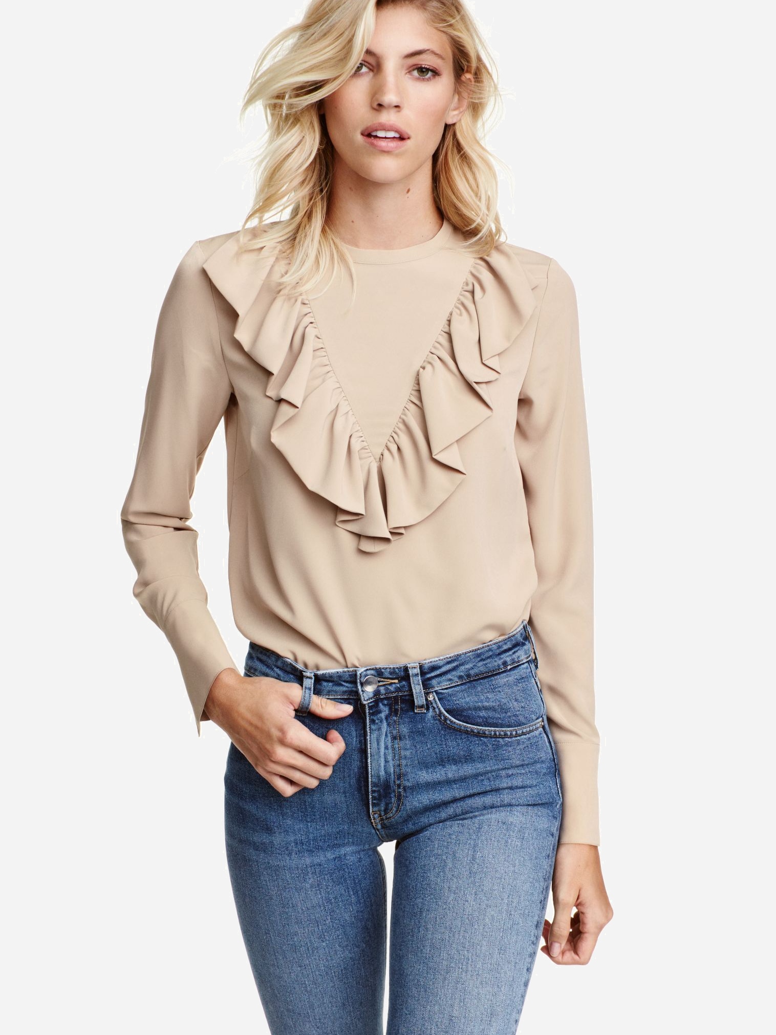 

Блузка H&M 4318624b13 40 Бежевая