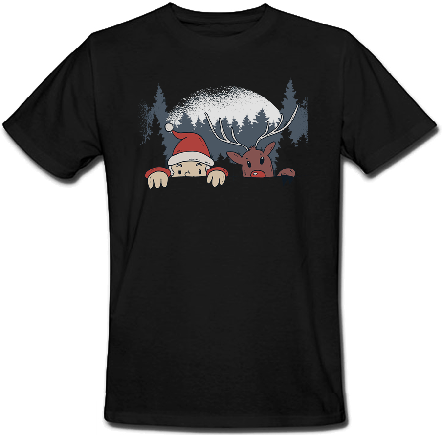 

Футболка Fat Cat Santa And Reindeer (чёрная)  41583, Футболка Fat Cat Santa And Reindeer (чёрная) L 41583