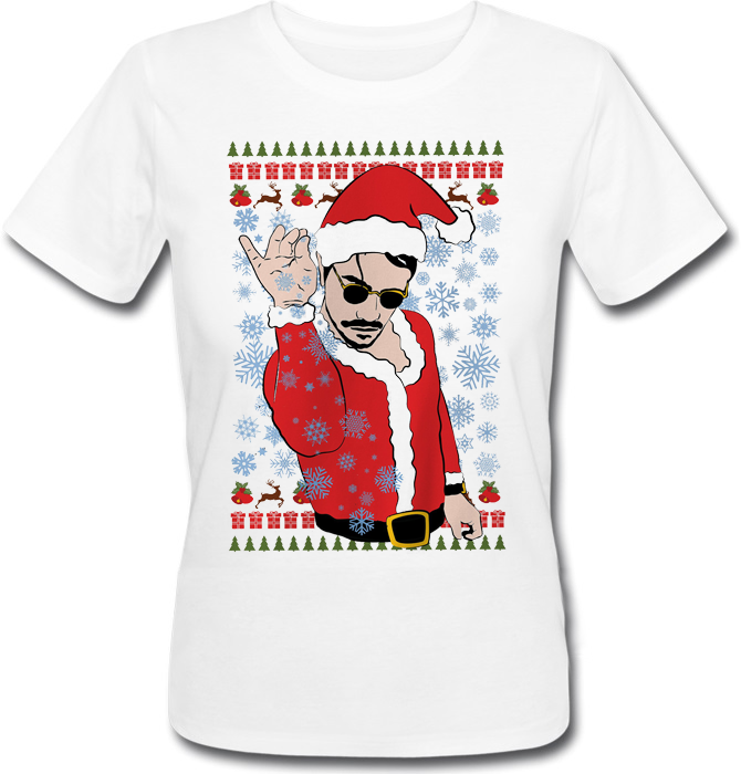 

Женская футболка Fat Cat Salt Bae Christmas (белая) XXL 42008