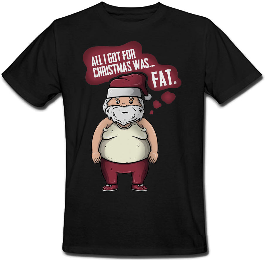 

Футболка Fat Cat All I Got For Christmas Was... Fat. (чёрная)  43808, Футболка Fat Cat All I Got For Christmas Was... Fat. (чёрная) XL 43808