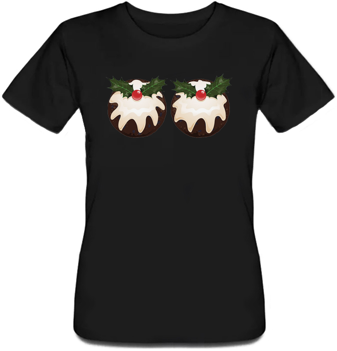 

Женская футболка Fat Cat A Couple Of Christmas Puddings (чёрная) XXL 43039