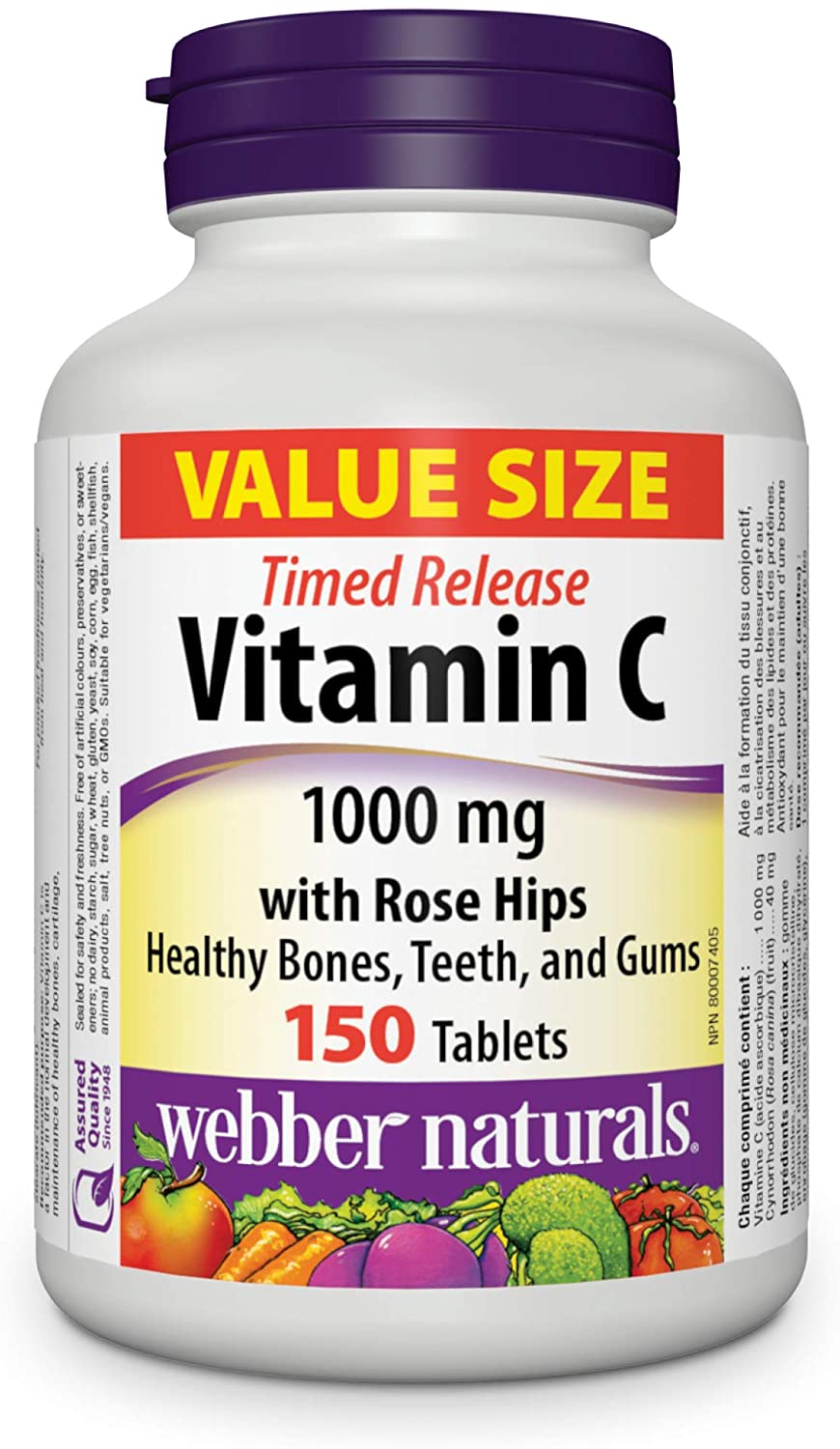 

Витамины Webber Naturals Vitamin C 1000mg + Rose Hips 150 таблеток (4384303467)