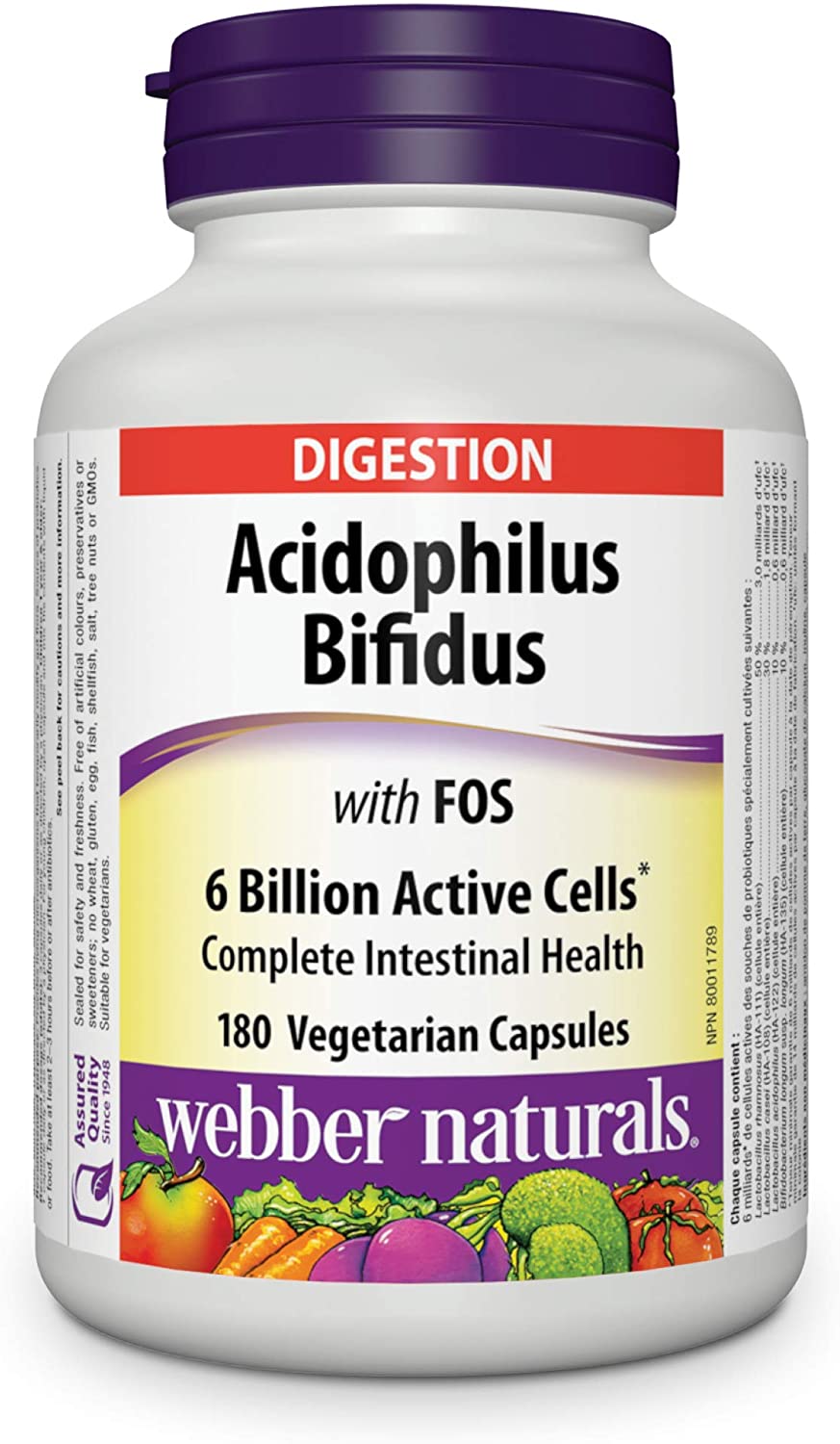 

Специальный продукт Webber Naturals cidophilus + Bifidus 6 Billion 180 капсул (4384303474)