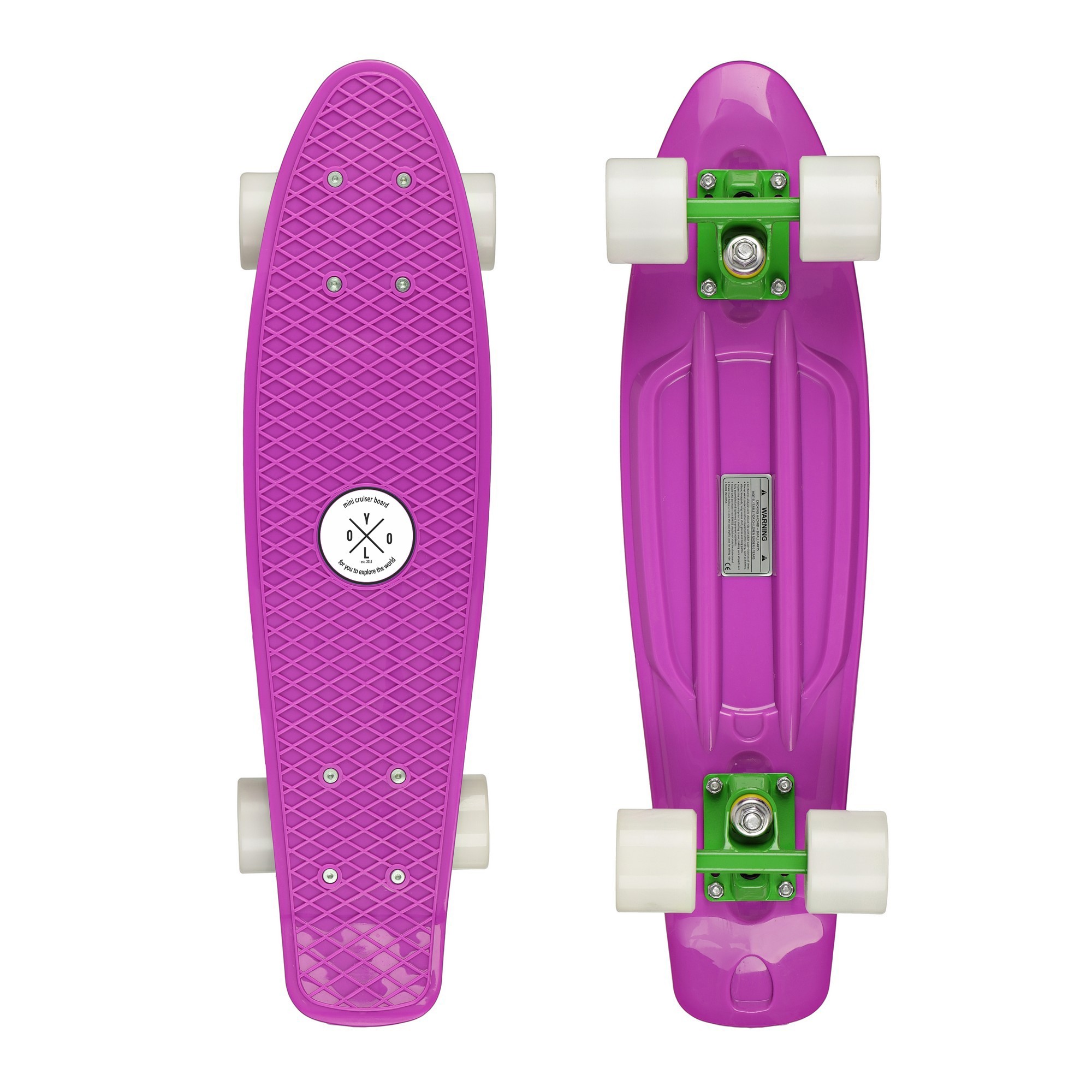 

Пенни борд(Скейт борд, круизер) YOLO 22” Purple/White зборка в Украине