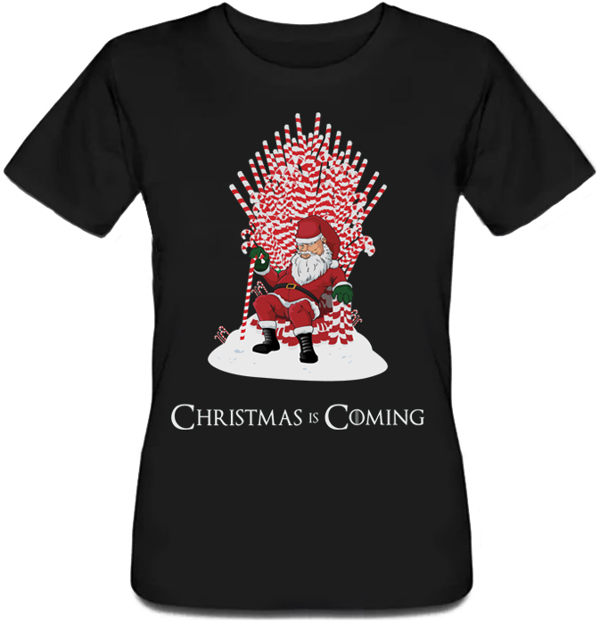 

Женская футболка Fat Cat Game Of Thrones - Christmas Is Coming (чёрная)  43317, Женская футболка Fat Cat Game Of Thrones - Christmas Is Coming (чёрная) XS 43317