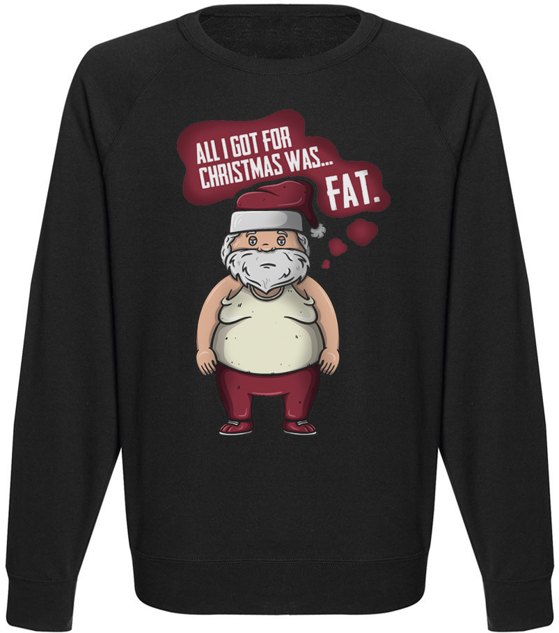 

Мужской свитшот Fat Cat All I Got For Christmas Was... Fat. (чёрный) XXL 39846