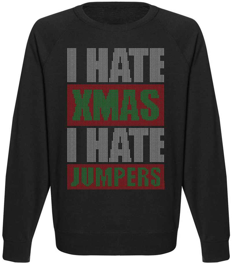 

Мужской свитшот Fat Cat I Hate XMAS I Hate Jumpers (чёрный)  39864, Мужской свитшот Fat Cat I Hate XMAS I Hate Jumpers (чёрный) S 39864