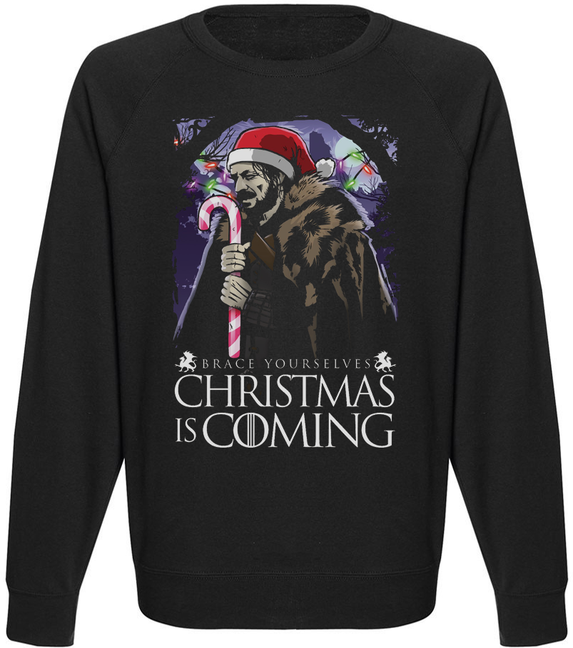 

Мужской свитшот Fat Cat Game Of Thrones - Brace Yourselves Christmas Is Coming (чёрный) XXL 39828