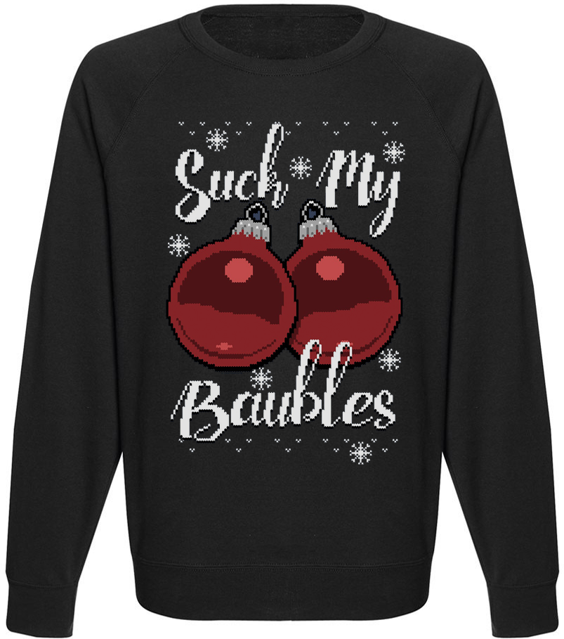 

Мужской свитшот Fat Cat S*ck My Baubles (чёрный) XXL 40343