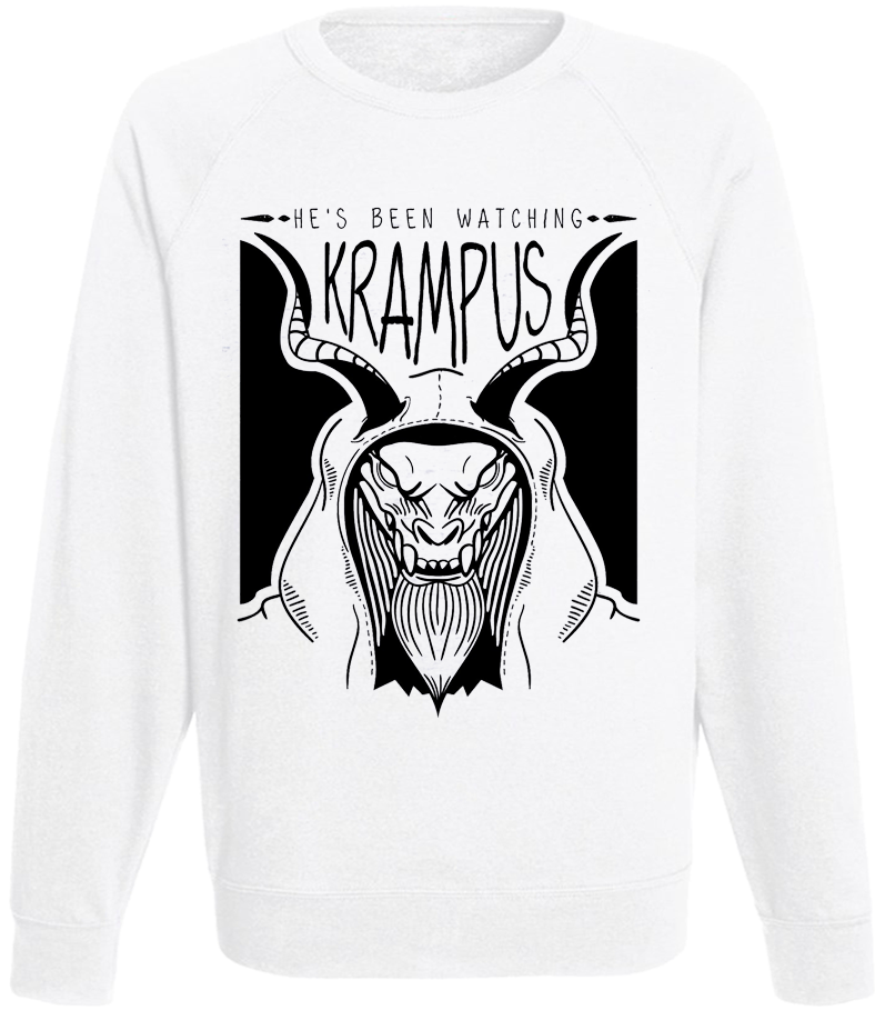 

Мужской свитшот Fat Cat He's Been Watching Krampus (белый) XXL 39738