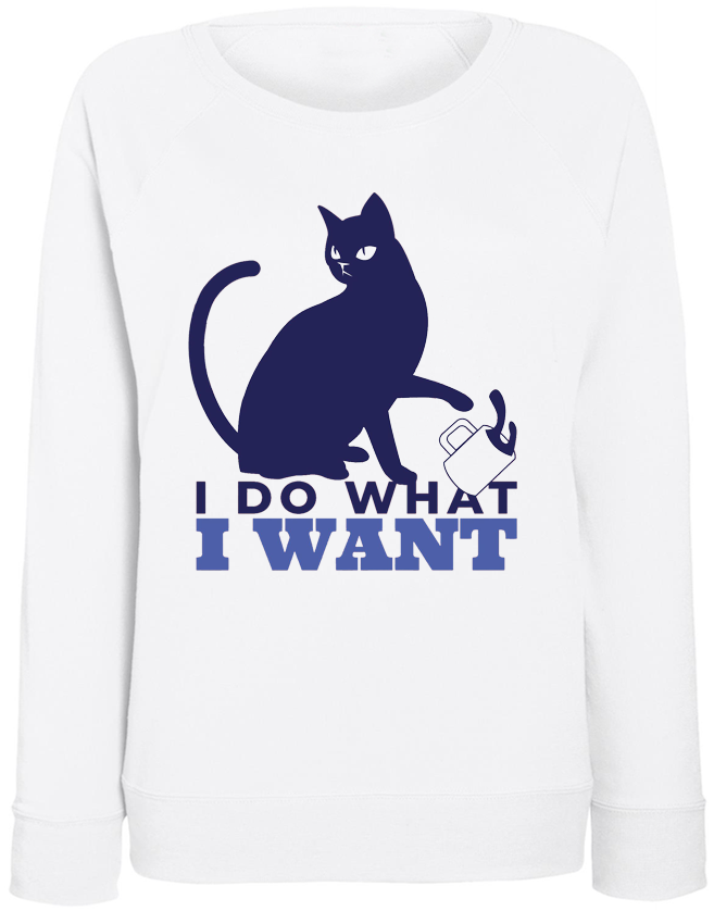 

Женский свитшот Fat Cat I Do What I Want (белый)  40513, Женский свитшот Fat Cat I Do What I Want (белый) XL 40513