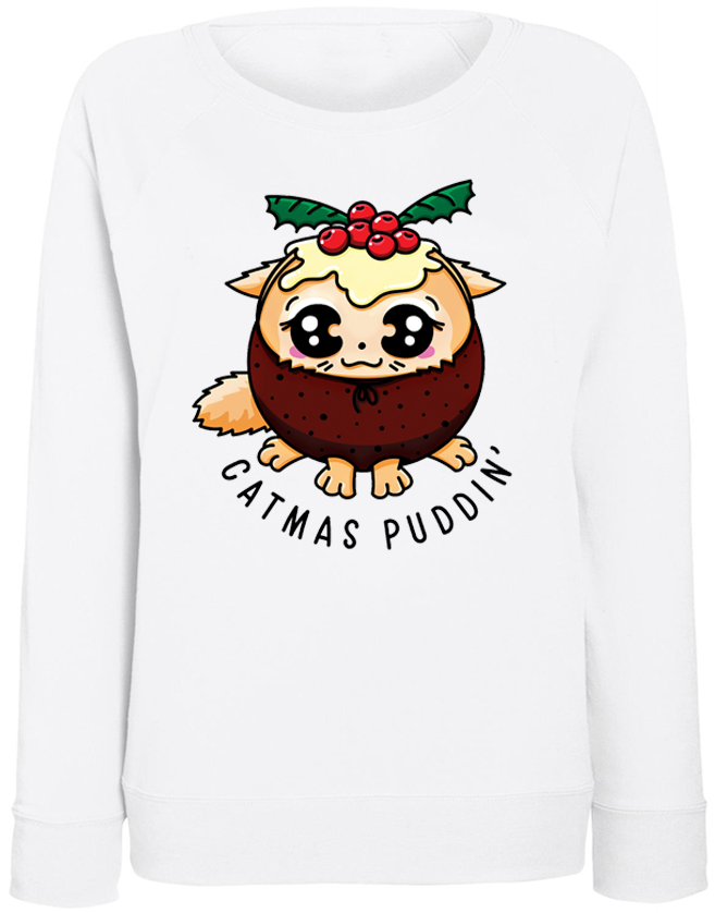 

Женский свитшот Fat Cat Catmas Puddin' (белый)  39656, Женский свитшот Fat Cat Catmas Puddin' (белый) S 39656