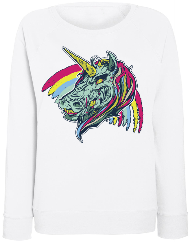 

Женский свитшот Fat Cat Creepy Unicorn (белый) XXL 40646