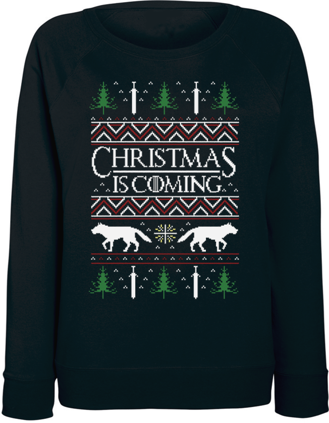 

Женский свитшот Fat Cat Game Of Thrones - Christmas Is Coming (чёрный) XXL 44733