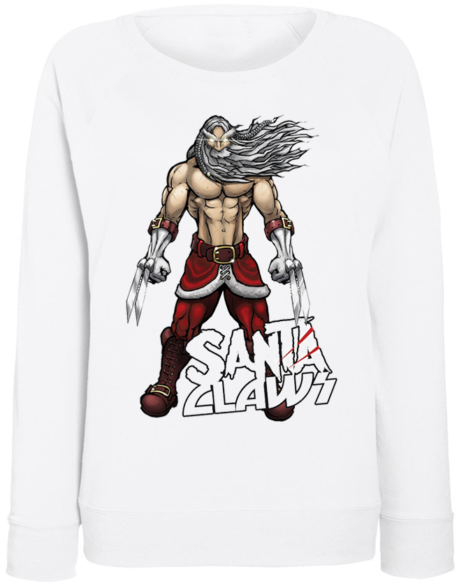 

Женский свитшот Fat Cat Scary Santa Claws (белый) XXL 40905