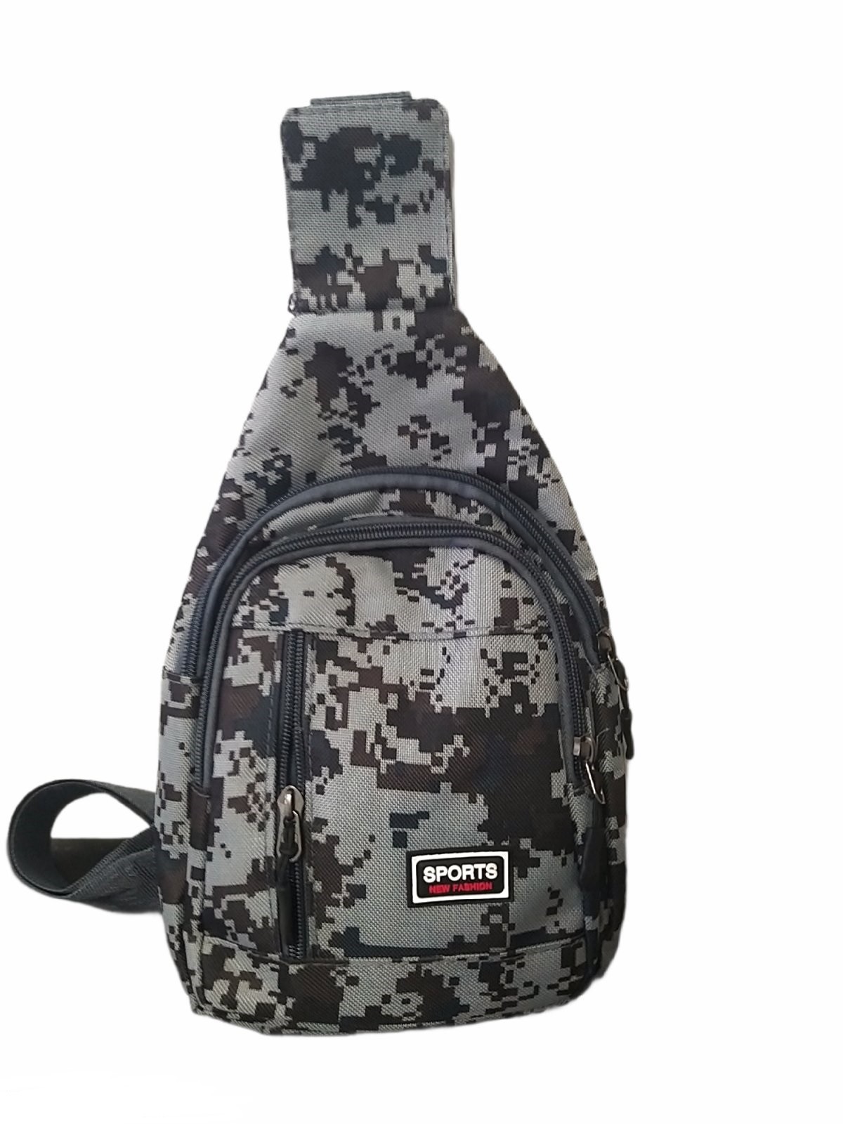 

Мужская сумка-слинг SPORTS серый камуфляж