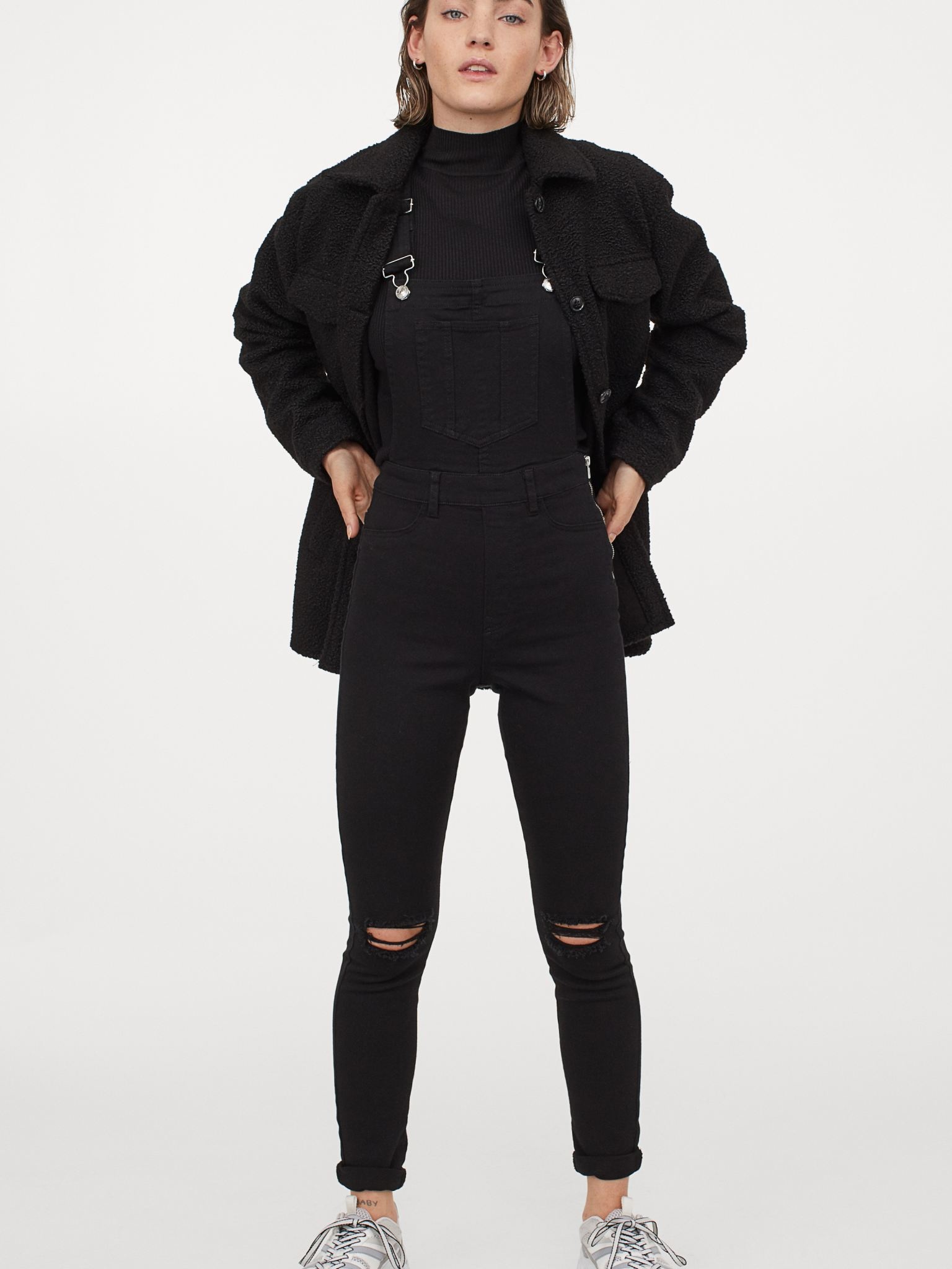 

Полукомбинезон джинсовый H&M 931519001b14 44 Черный